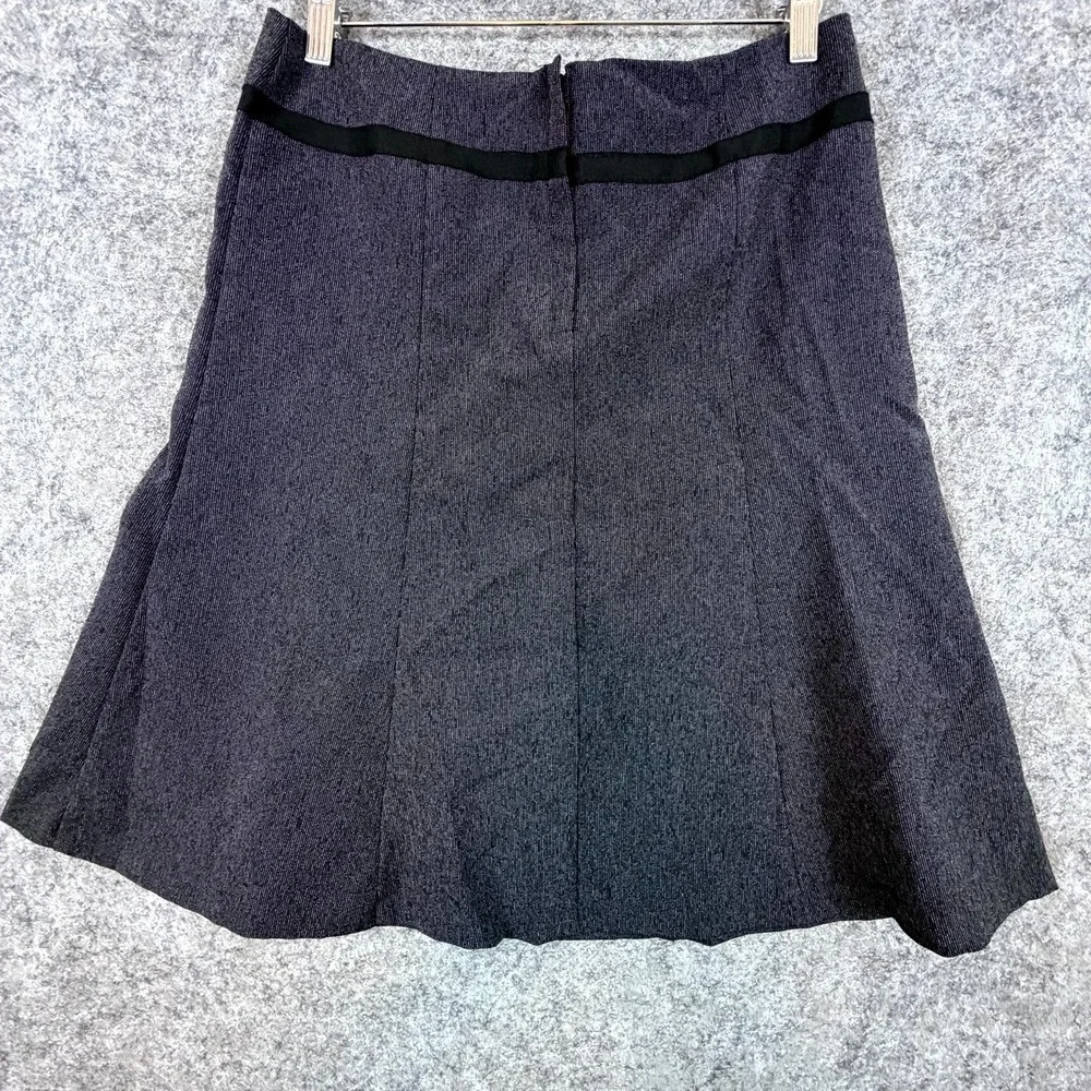 A.‎ Byer A-Line Skirt Womens 11 Heather Gray Cute Career Casual Ribbon Front